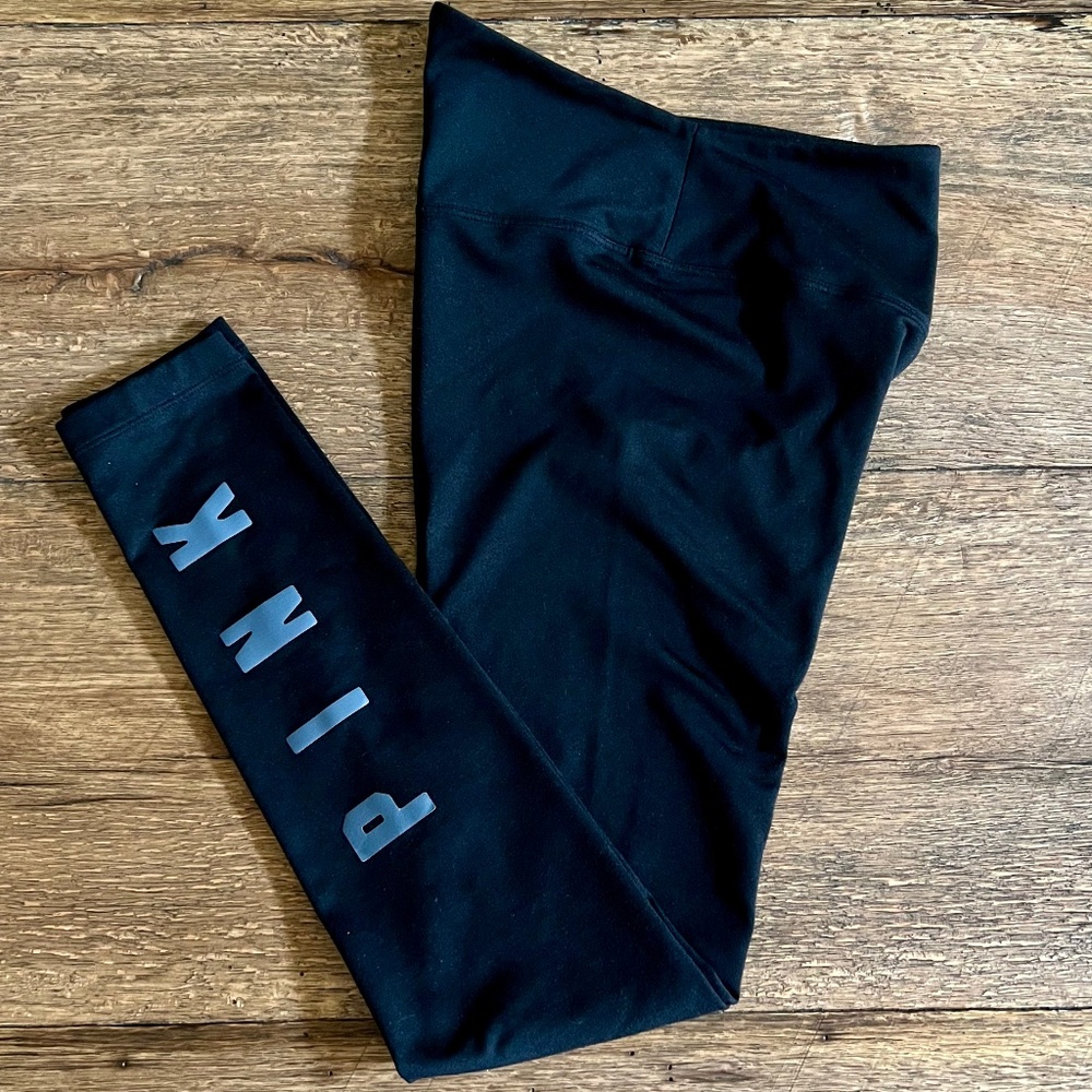 PINK micro fleece cozy leggings Black Size xs